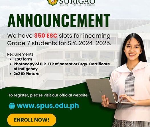 SPUS has been granted with 350 ESC slots for incoming Grade 7