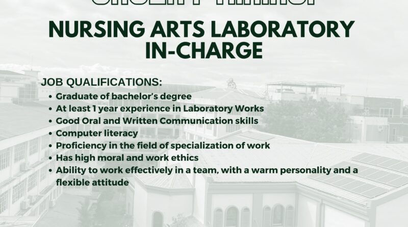 NURSING ARTS LABORATORY IN-CHARGE