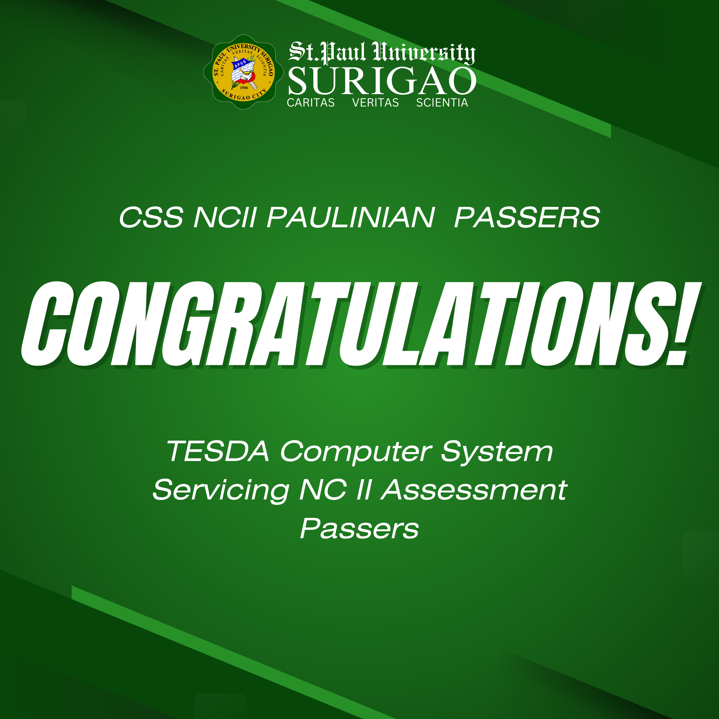 TESDA Computer System Servicing NC II assessment Passers